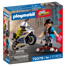 Playmobil - Course-poursuite En Moto - 72079 - Les Policiers - Playmobil