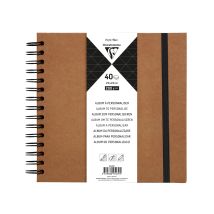 Album Clairefontaine - 20 X 20 Cm - 400 Feuilles - 200 G/m² - Kraft Scrapbooking