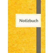 Notizbuch A5 Liniert - 100 Seiten 90g/m² - Soft Cover Gelb Meliert - Fsc Papier : Notebook A5 Liniert Weißes Papier
