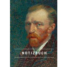 Notizbuch Klein A5 Blanko - Notizheft 44 Seiten 90g/m² - Softcover Vincent Van Gogh selbstporträt 1887 - Fsc Papier : Notebook A5 Blanko Weißes Papier
