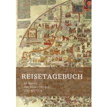 Reisetagebuch Zum Selberschreiben - A5 Blanko - 100 Seiten 90g/m² - Soft Cover - Motiv Ebstorfer Weltkarte - Fsc Papier : Reisebuch - Adventure Book 