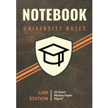 Notizbuch Für Die Uni - A5 Liniert - 100 Seiten 90g/m² - Softcover Ohne Leder - Fsc Papier : Notebook For Students - A5 Lined - White Paper