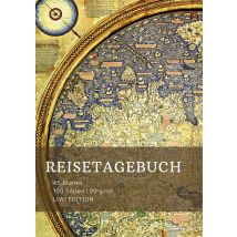 Reisetagebuch Zum Selberschreiben - A5 Blanko - 100 Seiten 90g/m² - Soft Cover - Motiv Weltkarte Mappa Mundi - Fsc Papier : Reisebuch - Adventure Book