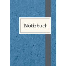 Notizbuch A5 Liniert - 100 Seiten 90g/m² - Soft Cover Blau Meliert - Fsc Papier : Notebook A5 Liniert Weißes Papier
