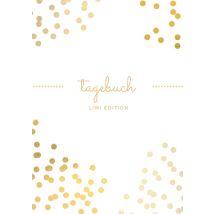 Tagebuch Schon A5 Liniert - 100 Seiten 90g/m² - Soft Cover Goldene Punkte Weiß - Fsc Papier : Diary - A5 Lined - White Paper
