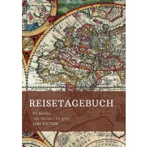 Reisetagebuch Zum Selberschreiben - A5 Blanko - 100 Seiten 90g/m² - Soft Cover - Motiv Weltkarte - Fsc Papier : Reisebuch - Adventure Book Für 