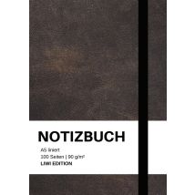 Notizbuch A5 Liniert - 100 Seiten 90g/m² - Soft Cover Schwarz - Fsc Papier : Notebook A5 Liniert Weißes Papier