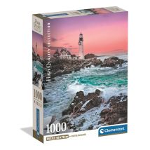 Puzzle Compact 1000 Pièces - First Snow At Portland Head - Clementoni