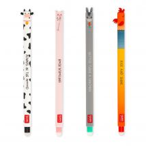 Lot De 4 Stylos À Gel Effaçables - Stylo Effaçable - La Ferme - Legami