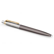 Stylo Bille Parker Jotter Grey Gt - Finition Laque Grise - Attributs : Dorés - Pointe Moyenne - Avec Une Recharge D'Encre Bleue