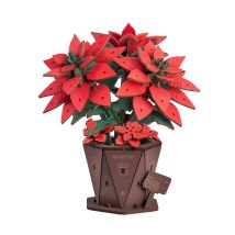 Fleurs À Construire Diy 3d Rowood - Bouquet Poinsettia