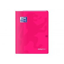 Cahier Polypro Oxford - Rose - 24 X 32 Cm - Easybook - 96 Pages Grands Carreaux