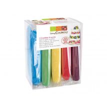 Lot De 5 Pâtes À Sucre Scrapcooking - Fuschia, Violet, Jaune, Vert Clair, Bleu - 400 G - Scrapcooking