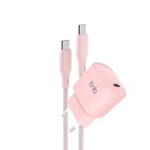 Pack De Charge Secteur 1 Usb-c 30w & Câble Usb-c Power Delivery T'Nb - Rose