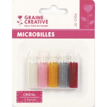 5 Fioles Billes Cristal - Graine Creative