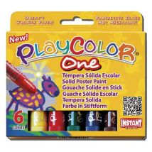 Pack De 6 Sticks De Gouache Solide - Playcolor One