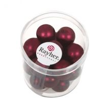 Perles Verre Renaissance - Bordeaux 12mm