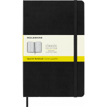 Carnet Quadrille - Grand Format - Couverture Rigide Noire - Moleskine