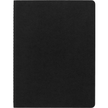 Lot De 3 Cahiers - 19 X 25 Cm - Moleskine- 3 X 120 Pages Unies - Noir