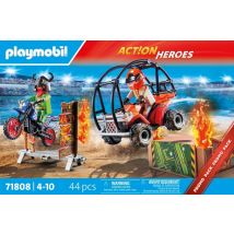 Playmobil - Duo De Cascadeurs Avec Quad Et Moto - 71808