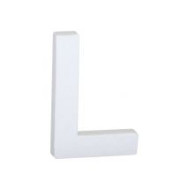 Lettre L Majuscule - Carton Blanc - 12 Cm - Créalia