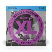 D'Addario Exl120 Super Light - Cordes En Nickel Pour Guitare Électrique - .009 - .042