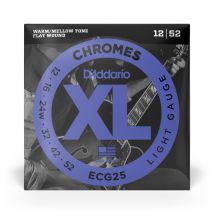 D'Addario - Cordes À Filet Plat Pour Guitare Électrique - D'Addario Chromes Ecg25 Light