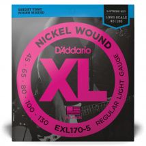 D'Addario Exl170-5 Light - Cordes En Nickel Pour Basse 5 Cordes - .045 - .130