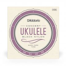 D'Addario Ej53c - Cordes Pour Ukulélé Nylon Noir - .028 - .036