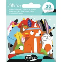Gommettes Stickers Animaux Déguisés - 30 Unités - Maildor