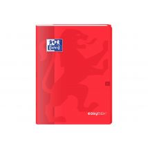 Cahier Polypro Oxford - Rouge - 24 X 32 Cm - Easybook - 96 Pages Grands Carreaux