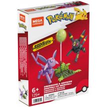 Mega Construx - Pokemon Noctali Et Mentali À Assembler - Briques De Construction - Dès 6 Ans - Mega Bloks