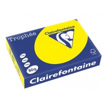 Ramette De Papier - 500 Feuilles A4 21 X 29.7 Cm - 80 G/m² - Trophée - Clairefontaine - Jaune