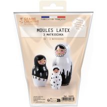 Moule Latex Pour Moulage Plâtre - 3 Matriochkas - Graine Creative