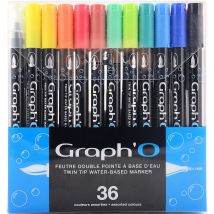 Set De 36 Feutres À Double Pointe - Graph'o - Graph'IT