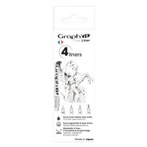 Graph'it Liner - Pochette De 4 Fine Liners Noir - Graph'IT