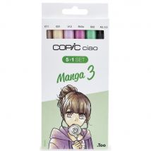 Lot De 5 Feutres + 1 Fineliner Copic Ciao - Manga N°3