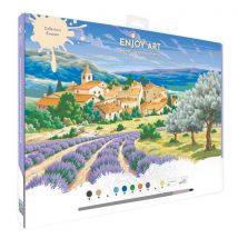 Peinture Au Numéro Oz International - Enjoy Art - Lavande Provence - 30 X 40 Cm