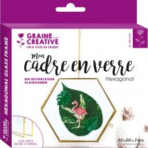 Cadre En Verre Hexagonal À Suspendre - 15x12x0,7 Cm - Graine Creative
