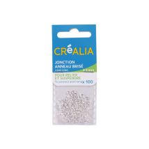 100 Jonctions Anneau Brisé De 3 Mm - Argent - Créalia