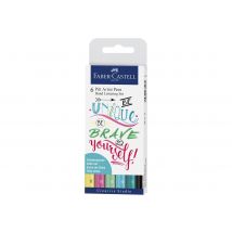 Pochette De 6 Feutres Calligraphie Pitt Pastel - Faber Castell