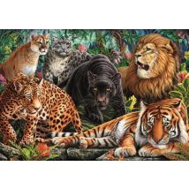Puzzle 500 Pièces - High Quality Collection - Wild Cats - Clementoni