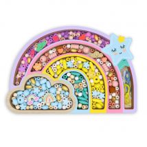 Coffret Perles Bois Arc En Ciel - Sycomore