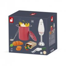 Set De Soupe - 43 Accessoires - Jouet D'Imitation En Bois, Carton Et Feutrine - Cuisiner Des Légumes - Echange Et Partage - Janod