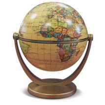 Globe Terrestre Tournant 10 Cm - Politique - Style Antique - Carthothèque