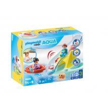 Playmobil 1.2.3 - Ilôt Avec Toboggan Aquatique - 70635 - Playmobil 1.2.3 - Playmobil Junior