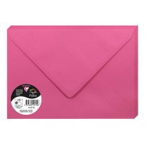20 Enveloppes Pollen 162x229 Mm - Rose Fuchsia - Clairefontaine