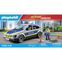 Playmobil - Voiture Police Avec Sirène Et Gyrophare - 71729 - Les Policiers
