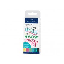 Pochette De 6 Feutres Calligraphie Pitt Pastel - Faber Castell