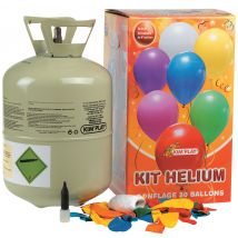 Kit Bouteille D'Hélium + 30 Ballons À Gonfler Kim'play